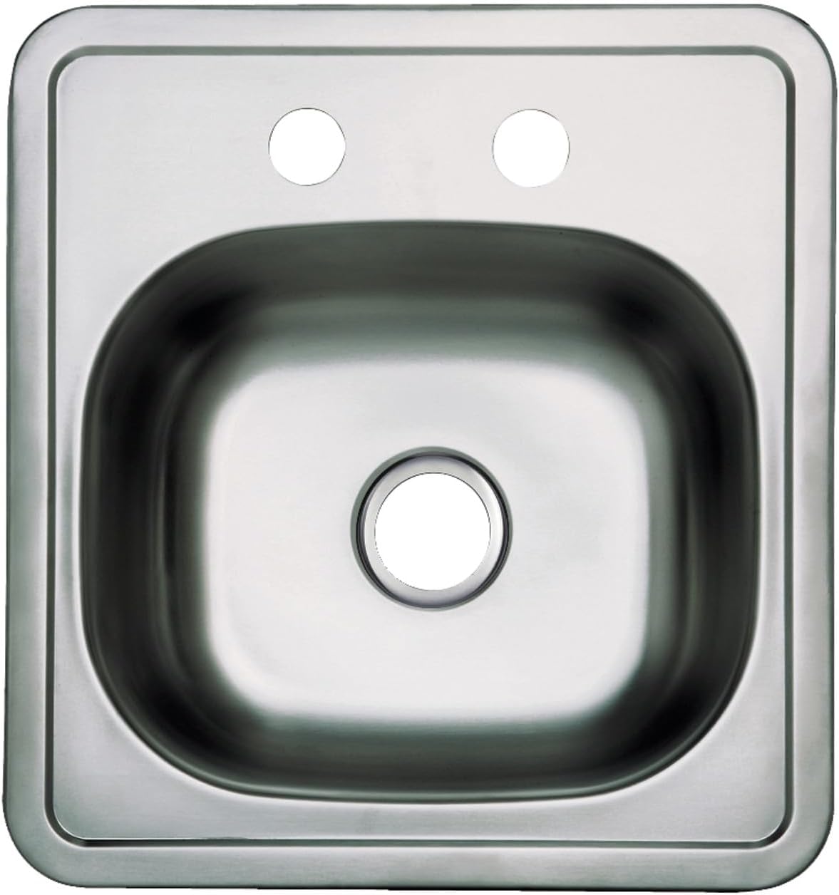 Kingston Brass Gourmetier GKTS2520 Self Rimming Single Bowl Kitchen Sink 3 Holes 25-Inch-Length by 22-Inch-Width by 6-Inch-Depth, 22 Gauge, Brushed Stainless Steel