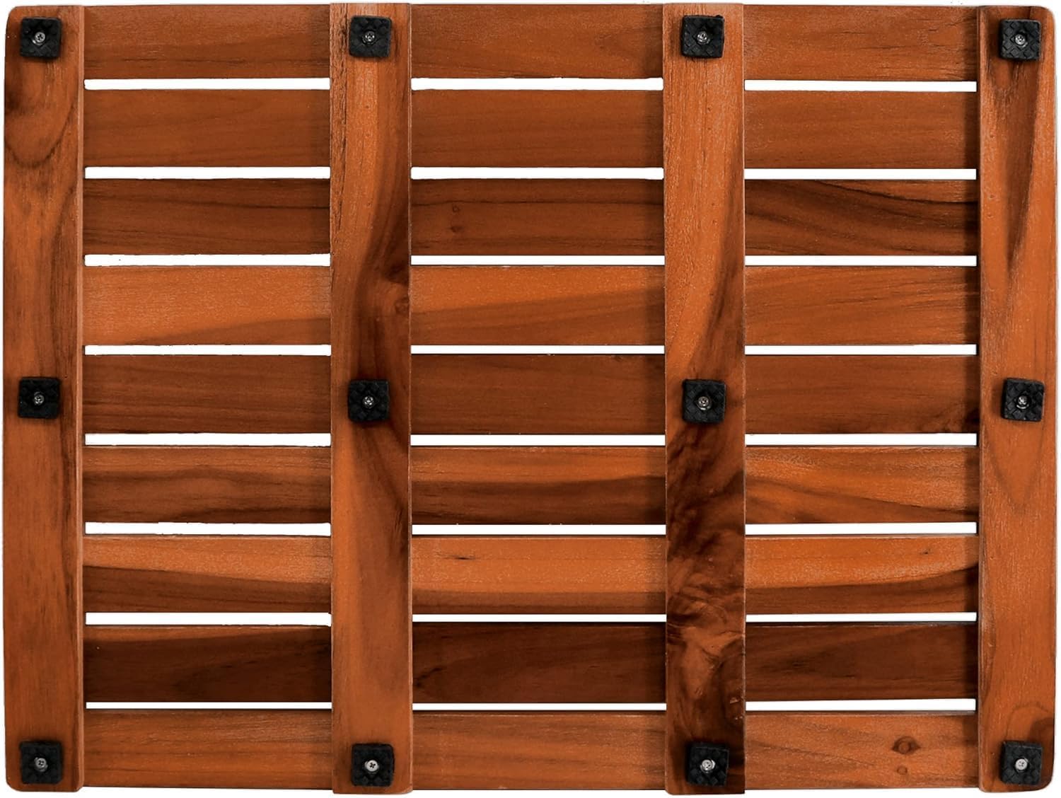 Utoplike (24"x18") Teak Wood Bath Mat, Shower Mats for Bathroom, Large for Spa Home or Outdoor