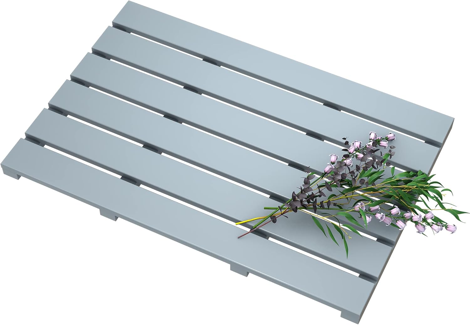 Bath Mat for Luxury Shower - Non-Slip Bamboo Sturdy Water Proof Bathroom Carpet for Indoor or Outdoor Use