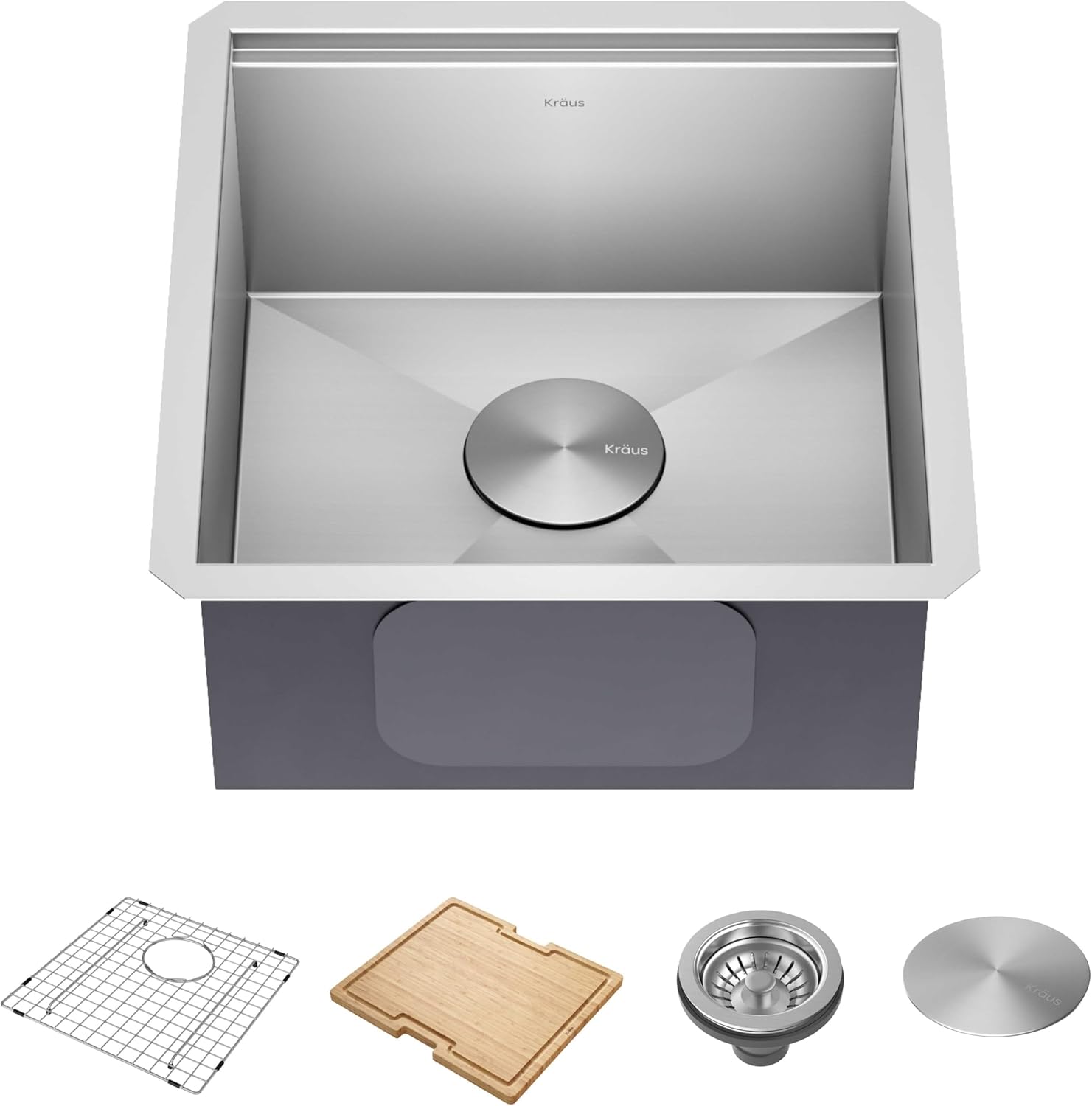 KRAUS Kore 32-Inch Undermount Workstation 16 Gauge Single Bowl Stainless Steel Kitchen Sink with Accessories, KWU110-32