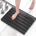Domax Bamboo Bath Mat - Non Slip Waterproof Wooden Shower Floor Mat for Bathroom, Sauna, Spa, Outdoor Use (Natural, 21.26 x 14.17 x 1.3 Inch)