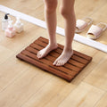 Bamboo Bath Mat for Shower with Non-Slip Rubber,Bathtub Mat,Floor Mat,Shower Mat for Indoor,Outdoor,Spa, Sauna, Pool (Brown, 25.5 * 17 * 1.4 inches)
